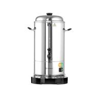 HENDI Percolador de café, de doble pared, con filtro incorporado, grifo antigoteo, para café molido grueso, no necesita filtro de papel,6L, 230V, 1500W, 345x343x(H) 517mm, acero inoxidable 18/0