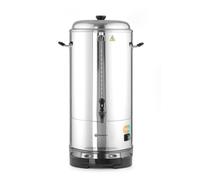 HENDI Percolador de café, de doble pared, con filtro incorporado, grifo antigoteo, para café molido grueso, no necesita filtro de papel,16L, 230V, 1500W, 386x393x(H)641mm, acero inoxidable 18/0