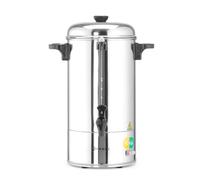 HENDI Percolador de café, de una sola pared, con filtro incorporado, grifo antigoteo, para café molido grueso, no necesita filtro de papel, 6L, 230V, 1500W, 340x227x(H)468mm, acero inoxidable 18/0