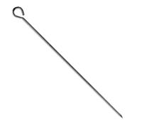 HENDI Pinchos para asadores, barbacoas y parilladas, pinchos para carne, brochetas, accesorios para barbacoa, 24 piezas, 210mm, acero inoxidable 18/0