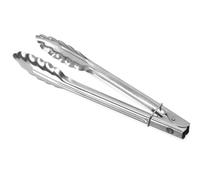 HENDI Pinzas para ensaladas, con clip de fijación, utensilio de cocina para servir verduras, vegetales, alimentos, tenazas resistentes multiusos, 240mm, de acero inoxidable