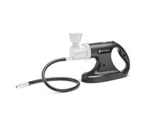 HENDI Pistola para ahumar, infusor de humo, ahumadores, 3 velocidades, incluye filtros de malla de repuesto, pinza, cable de carga USB, para comidas, quesos, cócteles, 215x70x(H)160mm