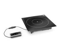 HENDI Placa de Inducción, Pantalla LED, Control Táctil, Regulación de Potencia Ajustable en 10 Pasos, Protección Electrónica Contra el Sobrecalentamiento, 230V, 1000W, 350x350mm, Negro