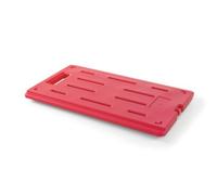 HENDI Placa eutéctica de Calor Profesional, GN 1/1, para Cajas térmicas, Elemento Calefactor, acumulador de Calor, Bloque térmico, Placa Caliente, 530x325x(H) 30mm, HDPE, Rojo