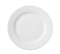 HENDI Plato de Cena, plato llano, bordes reforzados, esmalte de calidad, resistente a los impactos y al desgaste, apto para el microondas y el lavavajillas, ø160mm, porcelana blanca (Paquete de 10)