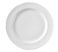HENDI Plato de Cena, plato llano, bordes reforzados, esmalte de calidad, resistente a los impactos y al desgaste, apto para el microondas y el lavavajillas, ø300mm, porcelana blanca