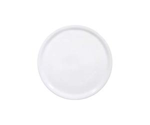 HENDI Plato de Pizza Redondo en Porcelana Esmaltada, Plato Liso para Servir Pizza, Apto para Microondas y Lavavajillas, ⌀330mm, Blanco