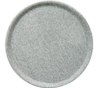 HENDI Plato de pizza redondo, plato para servir pizza, porcelana, motivo: granito, apto para el microondas y el lavavajillas, ⌀330 mm, gris (Paquete de 10)