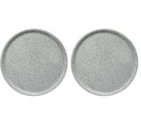 HENDI Plato de pizza redondo, plato para servir pizza, porcelana, motivo: granito, apto para el microondas y el lavavajillas, ⌀330 mm, gris (Paquete de 2)