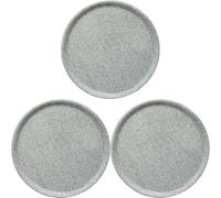 HENDI Plato de pizza redondo, plato para servir pizza, porcelana, motivo: granito, apto para el microondas y el lavavajillas, ⌀330 mm, gris (Paquete de 3)