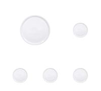 HENDI Plato de pizza redondo, plato para servir pizza, porcelana, motivo: unicolor, apto para el microondas y el lavavajillas, ⌀330 mm, blanco (Paquete de 5)