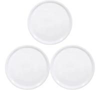 HENDI Plato de pizza redondo, plato para servir pizza, porcelana, motivo: unicolor, apto para el microondas y el lavavajillas, ⌀280 mm, blanco (Paquete de 3)