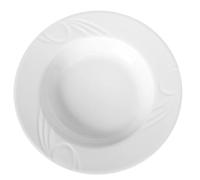 HENDI Plato hondo, bordes reforzados, esmalte de calidad, resistente a los impactos y al desgaste, apto para el microondas y el lavavajillas, ø300mm, porcelana blanca
