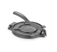 HENDI Prensa para Tortillas de Maíz y Harina, Herramienta Manual de Hierro Fundido para Tortillas, Tacos, Arepas y Empanadas, ø20 cm, 3 kg, con Patas Antideslizantes, 255x200x(H)110mm