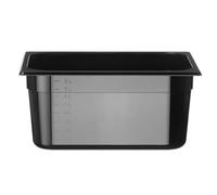 HENDI Recipiente Gastronorm 1/2 - PC - Negro - 9.5 L - 325x265x(H) 150 mm