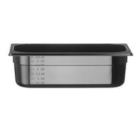 HENDI Recipiente Gastronorm 1/3 - PC - Negro - 4 L - 325x176x(H) 100 mm