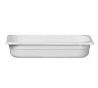 HENDI Recipiente Gastronorm, contenedor GN, GN 1/3, resistencia térmica -40 °C a 110 °C, 2.5 L, 325x176x(H) 65 mm, policarbonato blanco