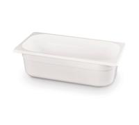 HENDI Recipiente Gastronorm, contenedor GN, GN 1/3, resistencia térmica -40 °C a 110 °C, 4 L, 325x176x(H) 100 mm, policarbonato blanco