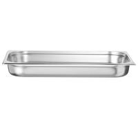 HENDI Recipiente Gastronorm GN 1/1, Budget Line, resistencia térmica -40 °C a 250 °C, apto para horno y baño maría, 9L, 530x325x(H) 65mm, acero inoxidable