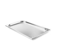HENDI Recipiente Gastronorm GN 1/1, Kitchen Line, resistencia térmica -40 °C a 250 °C, apto para horno y baño maría, 2,5L, 530x325x(H) 20mm, acero inoxidable