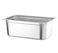 HENDI Recipiente GN 1/1,contenedor GN,esquinas reforzadas,resistente a Temperaturas de -40° a 300°C,apto para hornos,congeladores,calientaplatos,baño María,28L,530x325x(H) 200mm,acero inoxidable