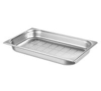 HENDI Recipiente Gastronorm GN 1/1 perforado, Kitchen Line, resistencia térmica -40 °C a 250 °C, apto para horno y baño maría, 9L, 530x325x(H) 65mm, acero inoxidable