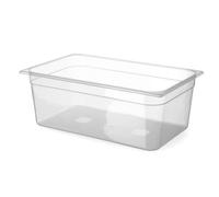 HENDI Recipiente Gastronorm GN 1/1, Profi Line, polipropileno translúcido, resistencia térmica -40 °C a 80 °C, apto para microondas, 18L, 530x325x(H) 150mm