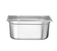 HENDI Recipiente Gastronorm GN 1/2, Budget Line, resistencia térmica -40 °C a 250 °C, apto para horno y baño maría, 9,5L, 325x265x(H) 150mm, acero inoxidable