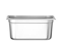 HENDI Recipiente Gastronorm GN 1/3, Budget Line, resistencia térmica -40 °C a 250 °C, apto para horno y baño maría, 5,7L, 325x176x(H) 150mm, acero inoxidable