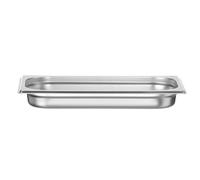 HENDI Recipiente Gastronorm GN 1/3, Budget Line, resistencia térmica -40 °C a 250 °C, apto para horno y baño maría, 1,5L, 325x176x(H) 40mm, acero inoxidable