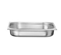 HENDI Recipiente Gastronorm GN 2/3, Budget Line, resistencia térmica -40 °C a 250 °C, apto para horno y baño maría, 5,5L, 354x325x(H) 65mm, acero inoxidable