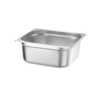 HENDI Recipiente Gastronorm GN 2/3, Budget Line, resistencia térmica -40 °C a 250 °C, apto para horno y baño maría, 13L, 354x325x(H) 150mm, acero inoxidable