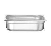 HENDI Recipiente Gastronorm GN 2/3, Kitchen Line, resistencia térmica -40 °C a 250 °C, apto para horno y baño maría, 9L, 354x325x(H) 100mm, acero inoxidable
