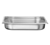 HENDI Recipiente GN 2/3, con sólo fondo perforado, contenedor GN, apilable, bordes lisos, resistente a temperaturas de -40° a 300°C, 5,5L, altura: 65mm, acero inoxidable