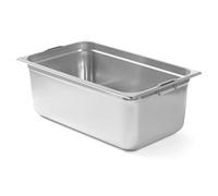 HENDI Recipiente GN 1/1 con Asas, de Acero Inoxidable, Resistente -40° a 300°C, Contenedor apto para Hornos, Congeladores, Baño María y Calientaplatos, 28 L, 530x325x(H) 200mm