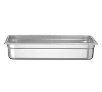 HENDI Recipiente GN 1/1, contenedor GN,apilable,resistente a Temperaturas de -40° a 300°C,apto para hornos,congeladores,calientaplatos,baño María,14L,530x325x(H) 100mm,acero inoxidable 18/10