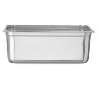 HENDI Recipiente GN 1/1, contenedor GN,apilable,resistente a Temperaturas de -40° a 300°C,apto para hornos,congeladores,calientaplatos,baño María,28L,530x325x(H) 200mm,acero inoxidable 18/10