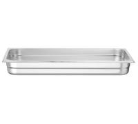 HENDI Recipiente GN 1/1, contenedor GN,apilable,resistente a Temperaturas de -40° a 300°C,apto para hornos,congeladores,calientaplatos,baño María,9L,530x325x(H) 65mm,acero inoxidable 18/10