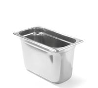 HENDI Recipiente GN 1/1, contenedor GN,apilable,resistente a Temperaturas de -40° a 300°C,apto para hornos,congeladores,calientaplatos,baño María,21L,530x325x(H) 150mm,acero inoxidable 18/10