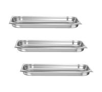 HENDI Recipiente GN 1/1,contenedor GN,bordes redondeados,resistente a Temperaturas de -40° a 300°C,apto para hornos,congeladores,calientaplatos,baño María,5L,530x325x(H) 40mm,acero inoxidable