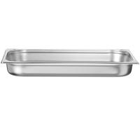 HENDI Recipiente GN 1/1,contenedor GN,esquinas reforzadas,resistente a Temperaturas de -40° a 300°C,apto para hornos,congeladores,calientaplatos,baño María,9L,530x325x(H) 65mm,acero inoxidable