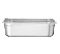 HENDI Recipiente Gastronorm GN 1/1, Kitchen Line, resistencia térmica -40 °C a 250 °C, apto para horno y baño maría, 21L, 530x325x(H) 150mm, acero inoxidable