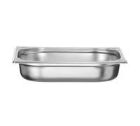 HENDI Recipiente GN 1/2 de Acero Inoxidable, Esquinas Reforzadas, Resistente -40° a 250°C, Contenedor apto para Hornos, Congeladores, Baño María y Calientaplatos, 4 L, 325x265x(H) 65mm