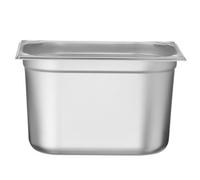 HENDI Recipiente GN 1/2 de Acero Inoxidable, Esquinas Reforzadas, Resistente -40° a 250°C, Contenedor apto para Hornos, Congeladores, Baño María y Calientaplatos, 12,5 L, 325x265x(H) 200mm