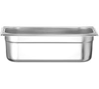 HENDI Recipiente GN 1/3,contenedor GN,bordes redondeados,resistente a Temperaturas de -40° a 300°C,apto para hornos,congeladores,calientaplatos,baño María,4L,325x176x(H) 100mm,acero inoxidable