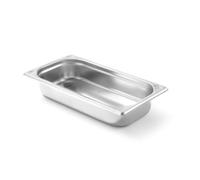 HENDI Recipiente GN 1/3,contenedor GN,esquinas reforzadas,resistente a Temperaturas de -40° a 300°C,apto para hornos,congeladores,calientaplatos,baño María,1.5L,325x176x(H) 40mm,acero inoxidable
