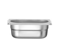 HENDI Recipiente GN 2/3, con laterales y fondo perforados, contenedor GN, apilable, bordes lisos, resistente a temperaturas de -40° a 300°C, 9L, altura: 100mm, acero inoxidable 18/10