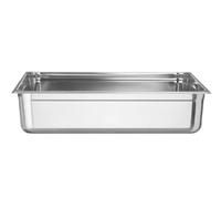 HENDI Recipiente GN 2/1, contenedor GN,apilable,resistente a Temperaturas de -40° a 300°C,apto para hornos,congeladores,calientaplatos,baño María,43L,650x530x(H) 150mm,acero inoxidable 18/10
