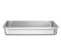HENDI Recipiente GN 2/1, contenedor GN,apilable,resistente a Temperaturas de -40° a 300°C,apto para hornos,congeladores,calientaplatos,baño María,30L,650x530x(H) 100mm,acero inoxidable 18/10