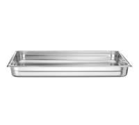 HENDI Recipiente GN 2/1, contenedor GN,apilable,resistente a Temperaturas de -40° a 300°C,apto para hornos,congeladores,calientaplatos,baño María,19L,650x530x(H) 65mm,acero inoxidable 18/10